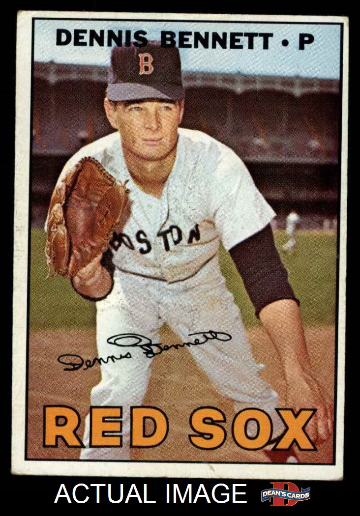 运动纪念品 卡片 棒球  1967 topps #206  dennis bennett vg d30285