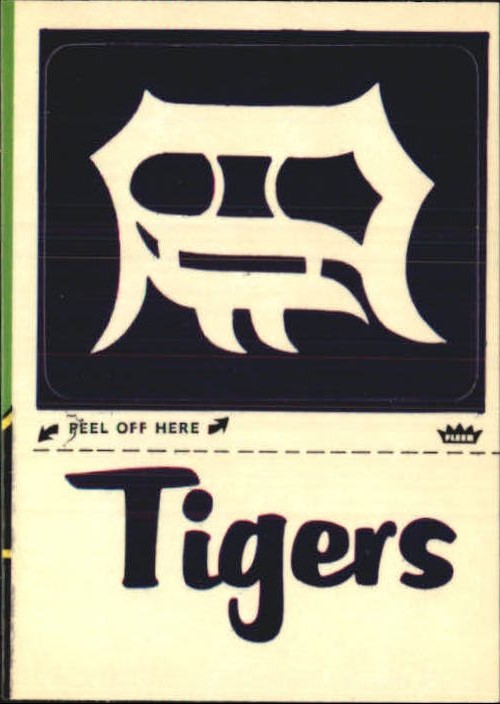 1982 fleer team stickers #55 detroit tigers logo