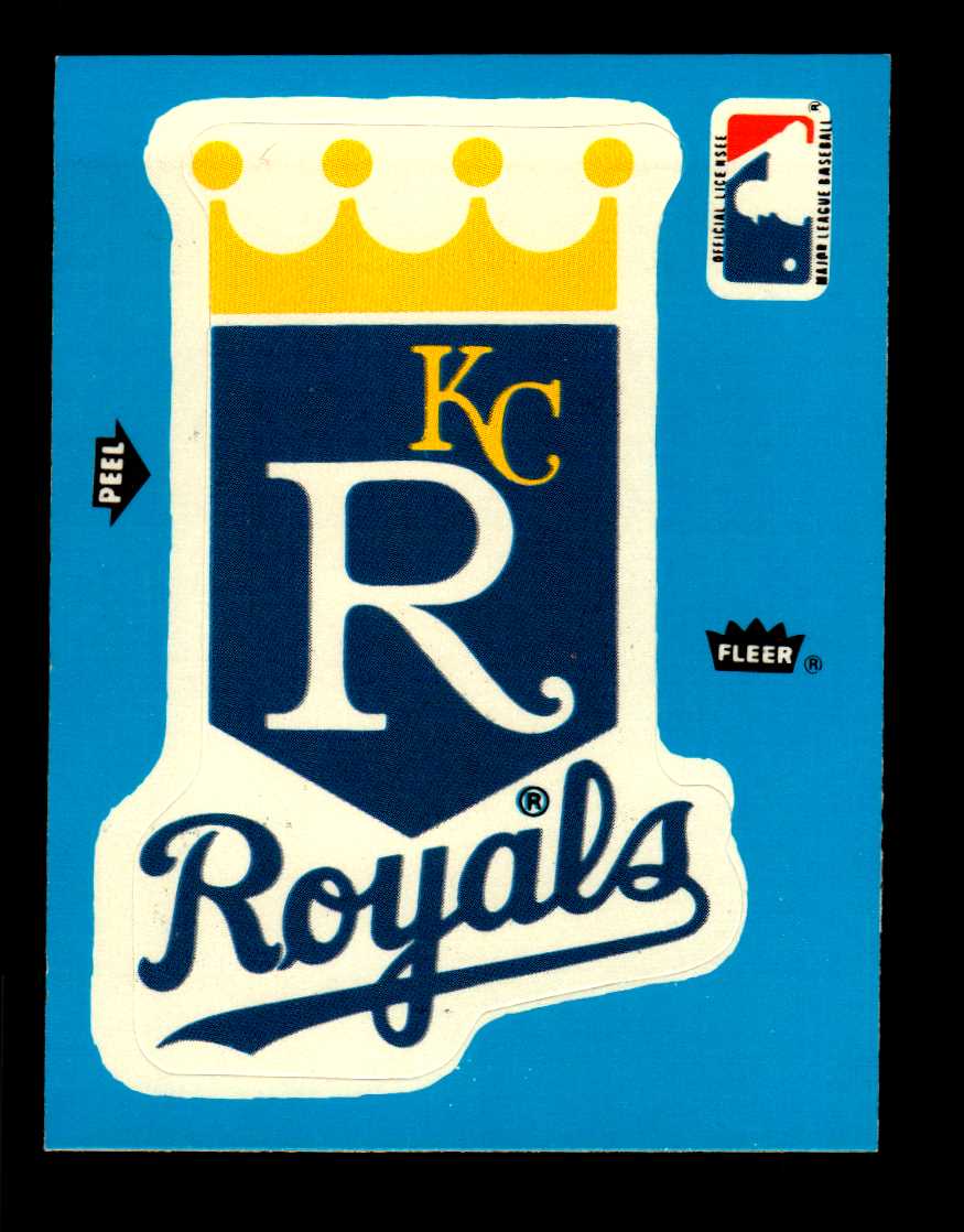 Fleer Team Stickers Contest Back Small Kansas City Royals Logo