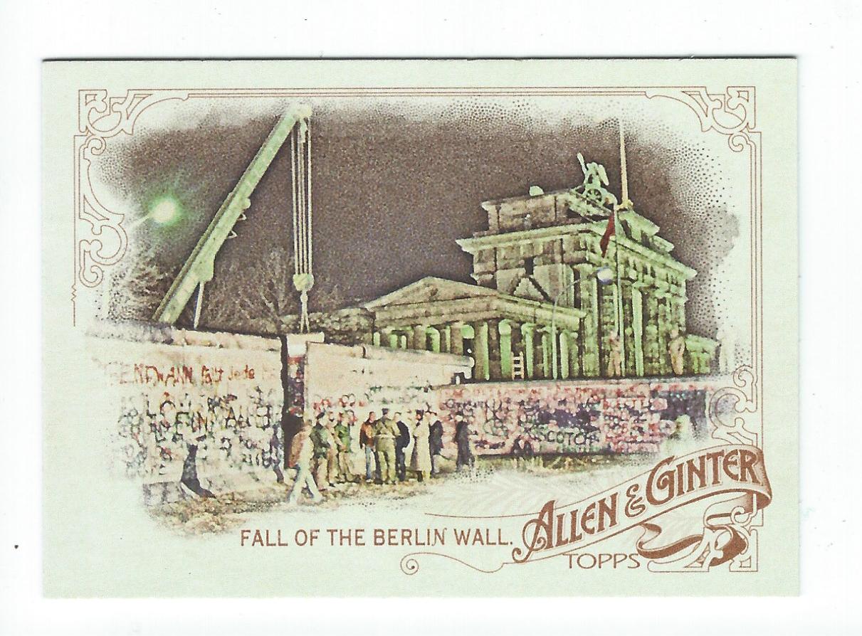 2015 topps allen and ginter #302 fall of the berlin wall sp