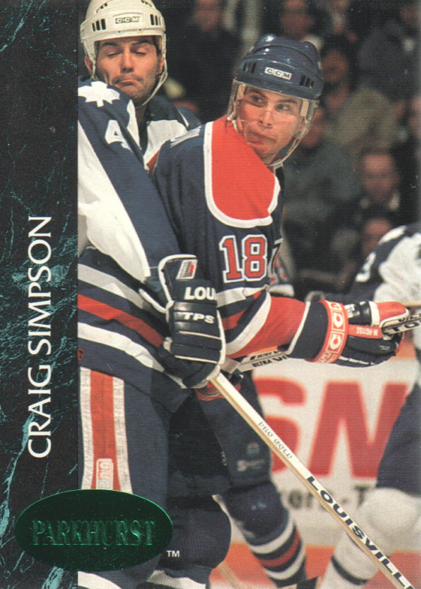1992-93 Parkhurst Emerald Ice #51 Craig Simpson