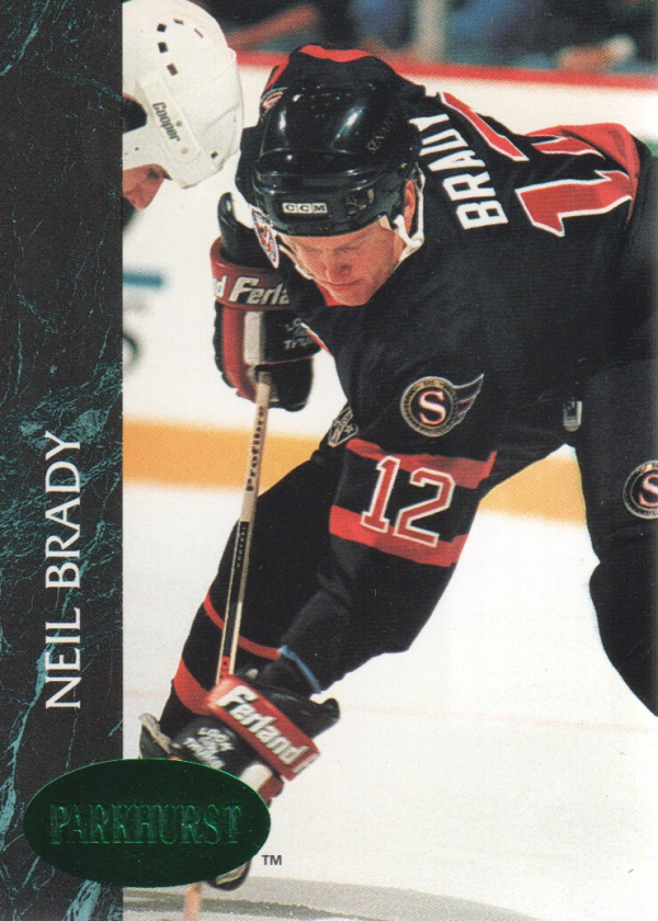 1992-93 Parkhurst Emerald Ice #124 Neil Brady