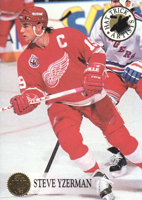 1993-94 Leaf Hat Trick Artists #10 Steve Yzerman