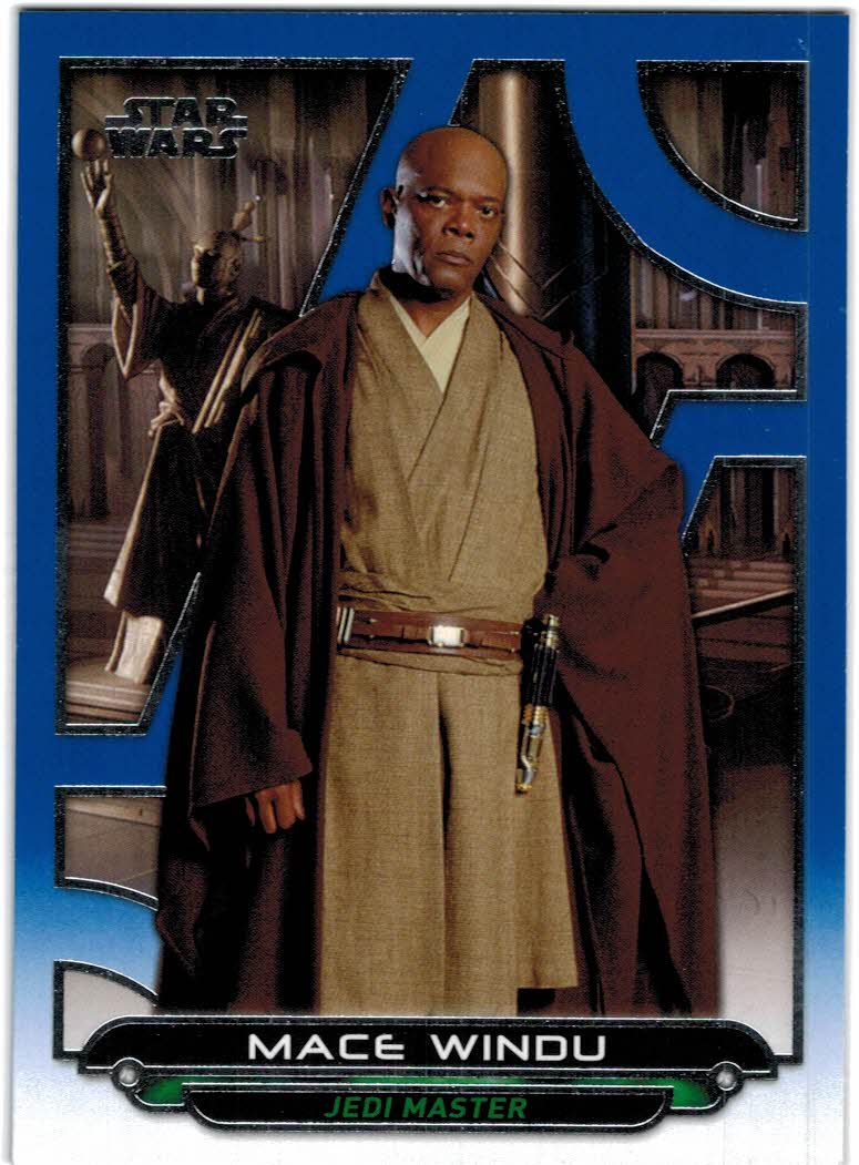 2017 Topps Star Wars Galactic Files Reborn Blue ROTS9 Mace Windu NM MT