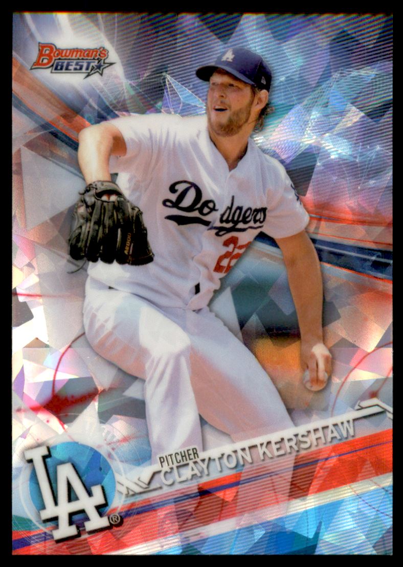 2017 Bowman S Best Atomic Refractors 7 Clayton Kershaw NM MT