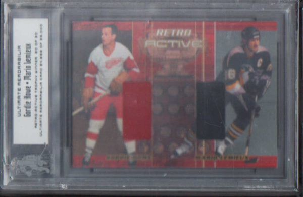 2000-01 BAP Ultimate Memorabilia Retro-Active #RA6 Gordie Howe/Mario Lemieux