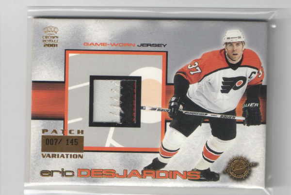2000-01 Crown Royale Game-Worn Jersey Patches #19 Eric Desjardins/145