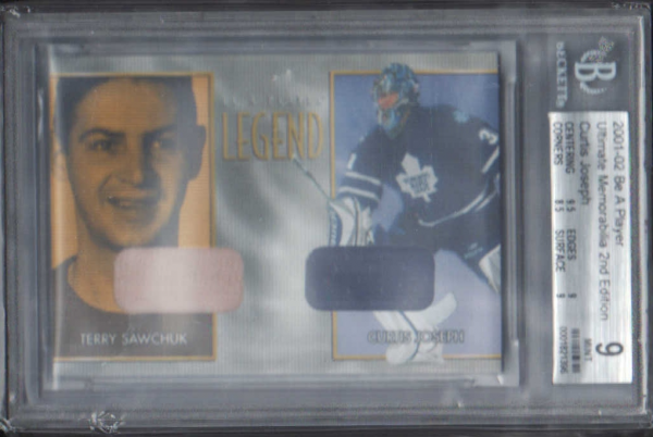 2001-02 BAP Ultimate Memorabilia Legend Terry Sawchuk #4 Curtis Joseph/Terry Sawchuk