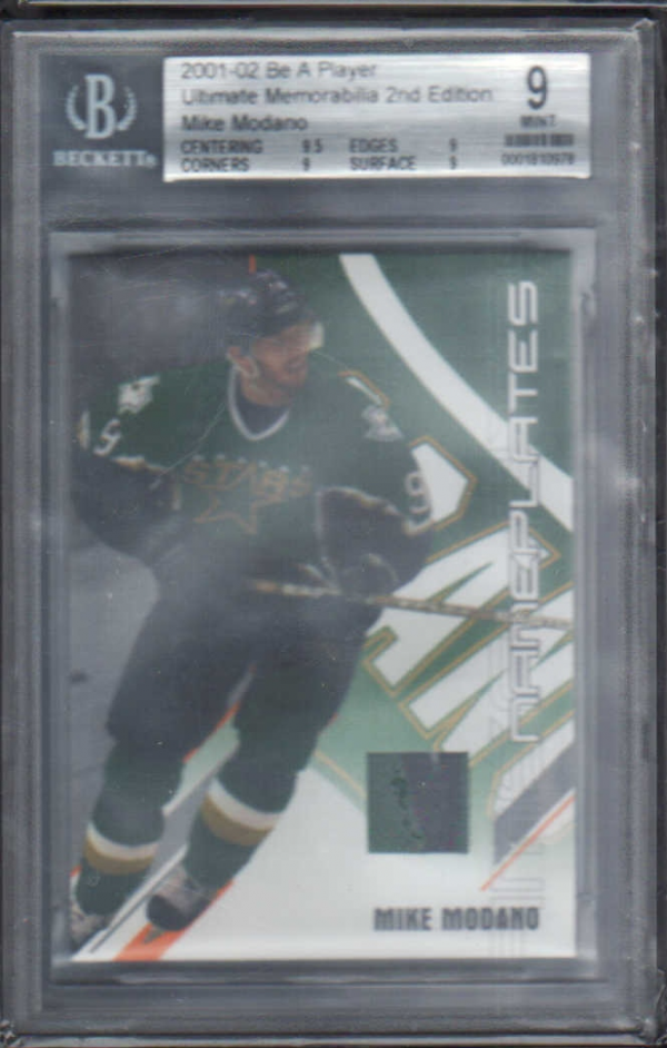 2001-02 BAP Ultimate Memorabilia Name Plates #29 Mike Modano/50