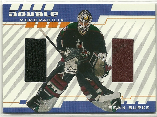 2001-02 Between the Pipes Double Memorabilia #DM17 Sean Burke