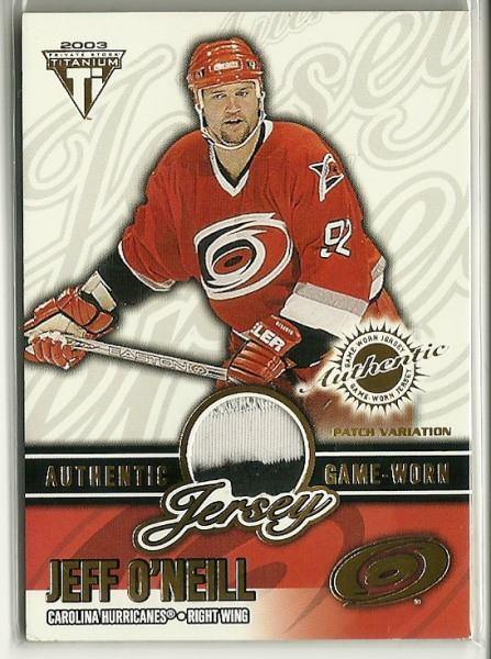 2002-03 Titanium Patches #10 Jeff O'neill/250