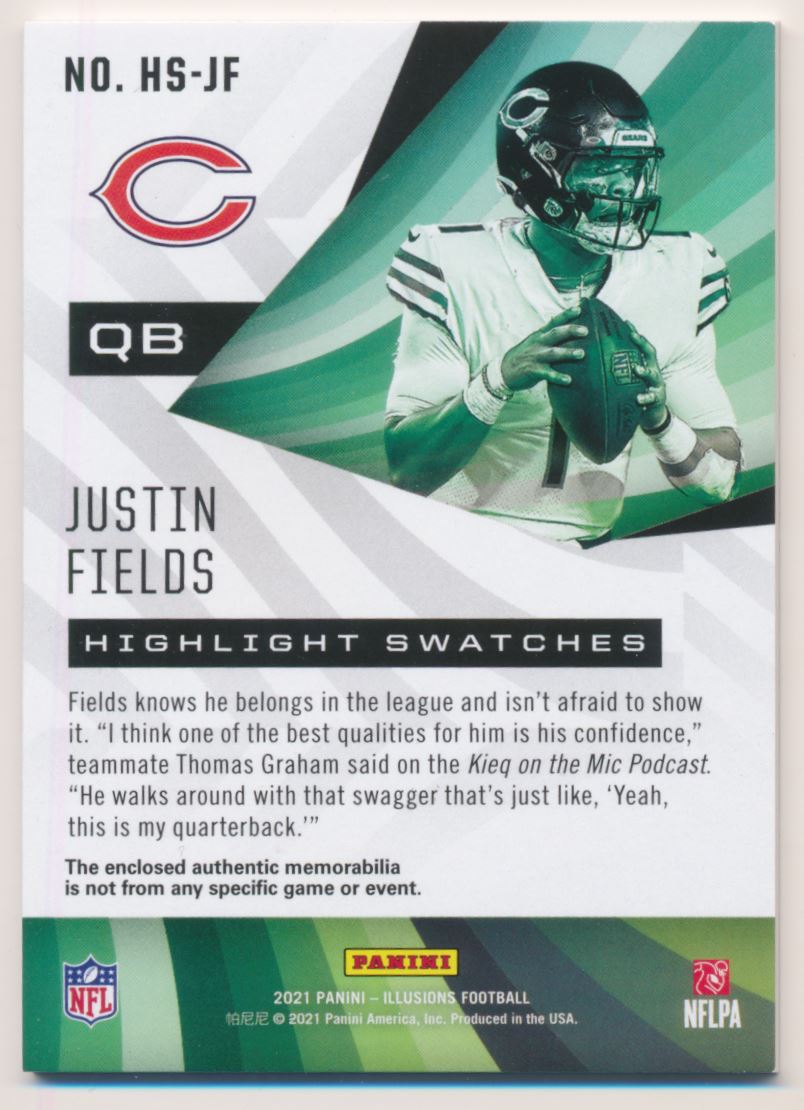 Panini Illusions Highlight Swatches Justin Fields Nm Mt