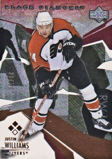 2003-04 Black Diamond Red #128 Justin Williams
