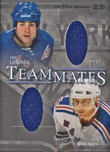 2003-04 ITG Used Signature Series Teammates #10 Eric Lindros/Alex Kovalev