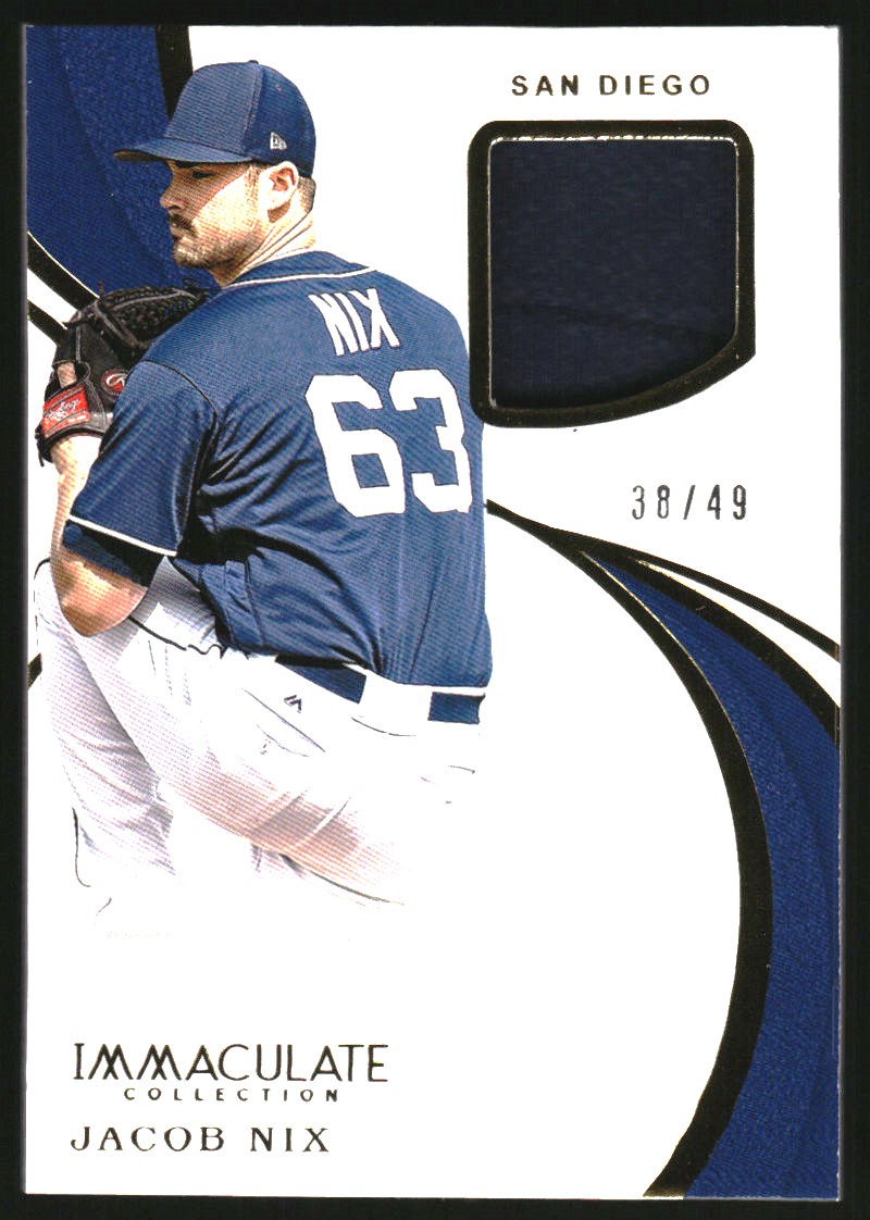 2019 Immaculate Collection Immaculate Swatches 35 Jacob Nix NM MT