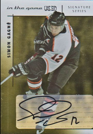 2003-04 ITG Used Signature Series Autographs Gold #SG Simon Gagne