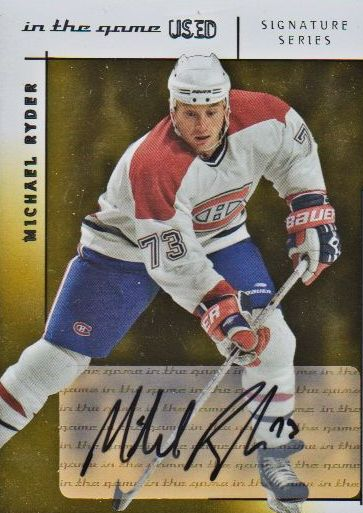 2003-04 ITG Used Signature Series Autographs Gold #MRY Michael Ryder