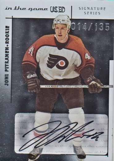2003-04 ITG Used Signature Series #133 Joni Pitkanen AU RC