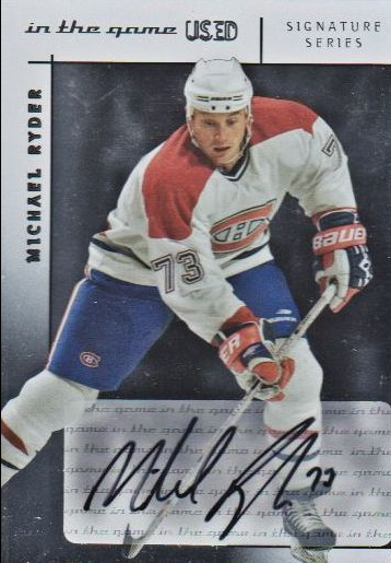 2003-04 ITG Used Signature Series Autographs #MRY Michael Ryder
