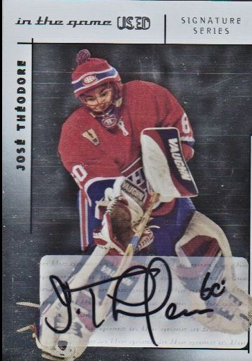2003-04 ITG Used Signature Series Autographs #JTHE Jose Theodore