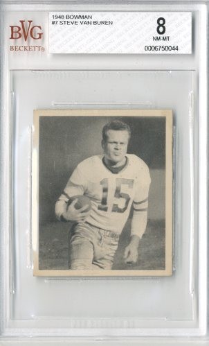 1948 Bowman #7 Steve Van Buren RC