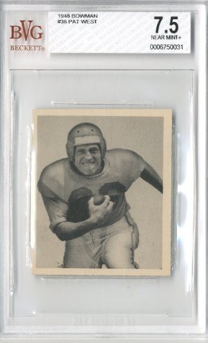 1948 Bowman #38 Pat West RC