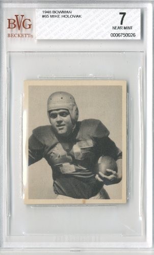 1948 Bowman #65 Mike Holovak RC