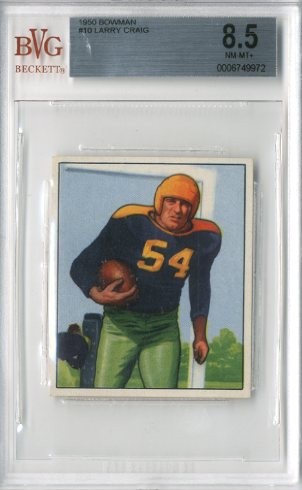 1950 Bowman #10 Larry Craig RC