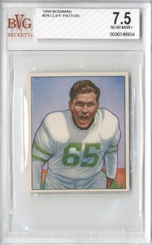 1950 Bowman #24 Cliff Patton RC