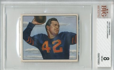 1950 Bowman #27 Sid Luckman