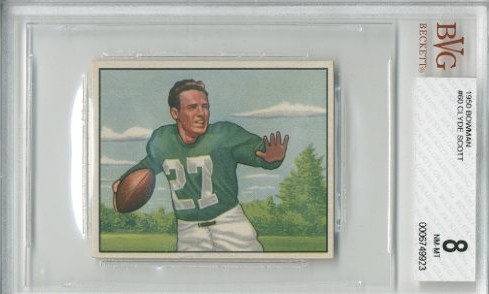 1950 Bowman #60 Clyde Scott RC