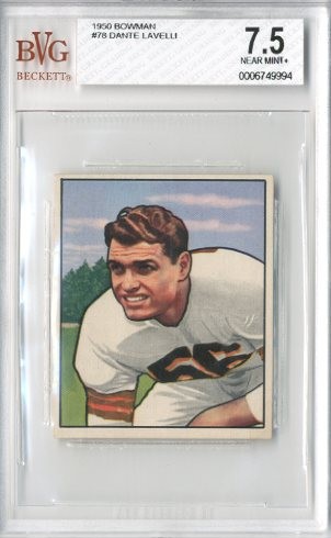 1950 Bowman #78 Dante Lavelli RC