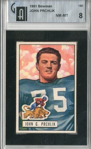 1951 Bowman #100 John Prchlik RC