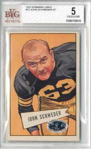 1952 Bowman Large #72 John Schweder SP RC
