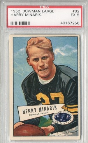 1952 Bowman Large #82 Harry Minarik SP RC