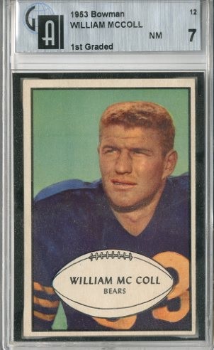 1953 Bowman #12 Bill McColl