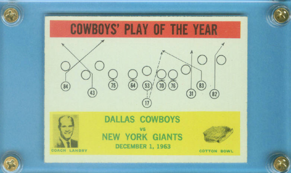 1964 Philadelphia #56 Cowboys Play/T.Landry