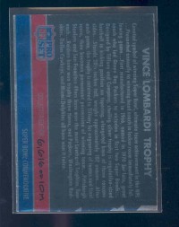 1990 Pro Set #NNO Lombardi Trophy Hologram/(Collector Edition; hand serial/ numbered of 10,000) back image