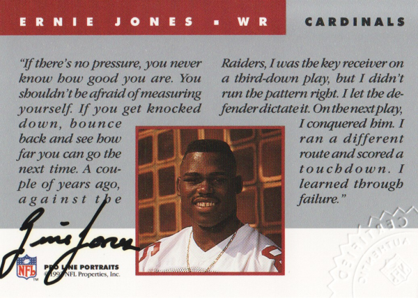 1992 Pro Line Portraits Autographs #78 Ernie Jones
