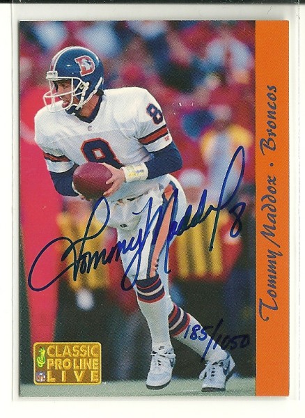 1993 Pro Line Live Autographs #23 Tommy Maddox/1050