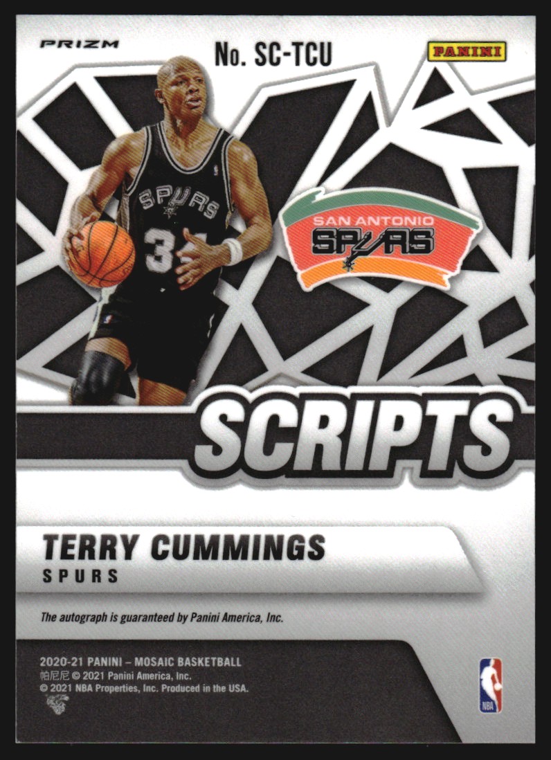 2020 21 Panini Mosaic Scripts 37 Terry Cummings NM MT