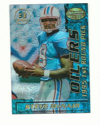 1995 Bowman's Best Mirror Images Draft Picks Refractors #3 Steve McNair/Shuler