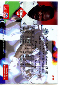 1995 Collector's Edge Black Label 22K Gold #56 Emmitt Smith back image