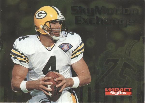 1995 SkyBox Impact #M1 Brett Favre SkyMotion