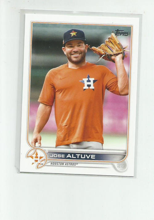 Topps Base Set Photo Variations Jose Altuve Orange Shirt Nm Mt