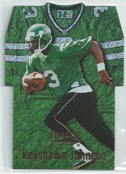 1996 Pinnacle Die Cut Jerseys Holofoil #16 Keyshawn Johnson