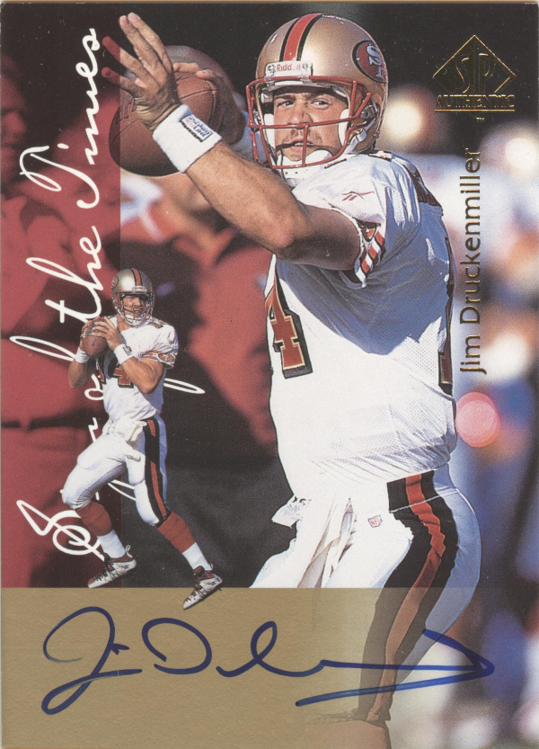 1997 SP Authentic Sign of the Times #14 Jim Druckenmiller