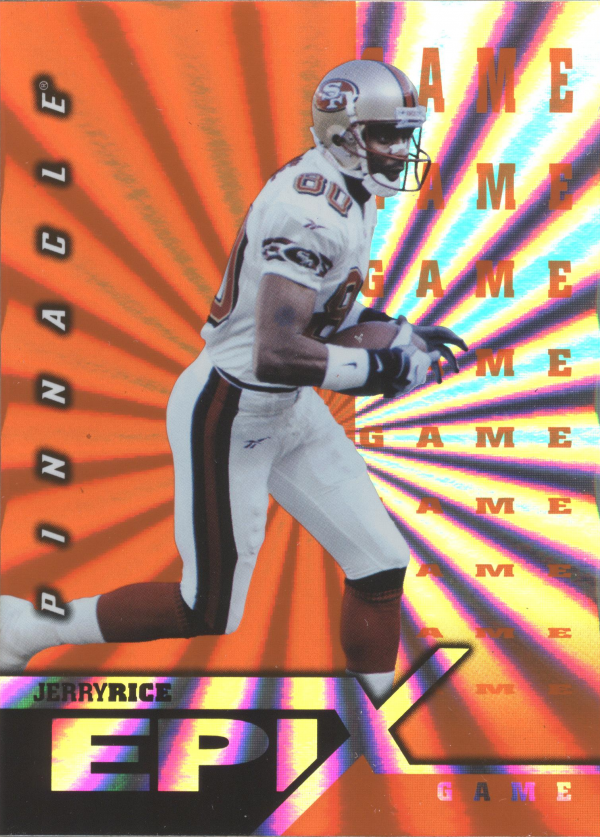 1997 Pinnacle Certified Epix #E19 J.Rice GAME