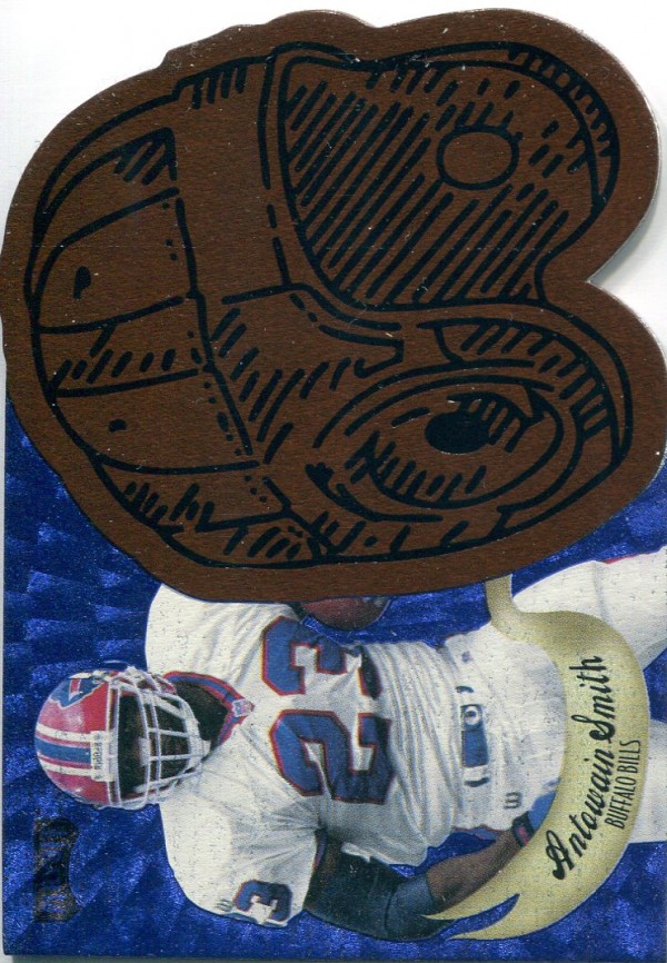 1997 Playoff Contenders Leather Helmet Die Cuts Blue #11 Antowain Smith