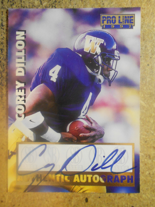 1997 Pro Line Autographs #18 Corey Dillon
